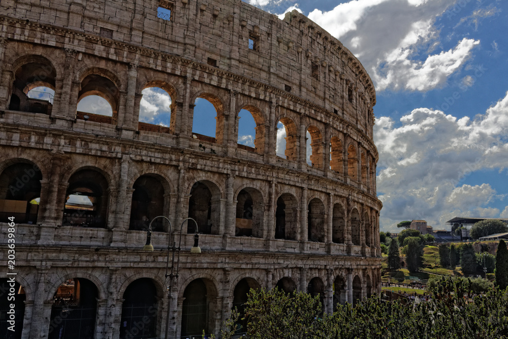 Colosseum in Rome, Italy at sunny day