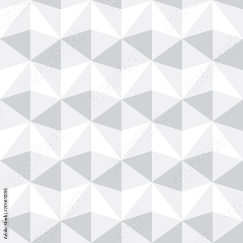 Fototapeta Naklejka Na Ścianę i Meble -  Seamless abstract gray and white triangle pattern background, vector illustration