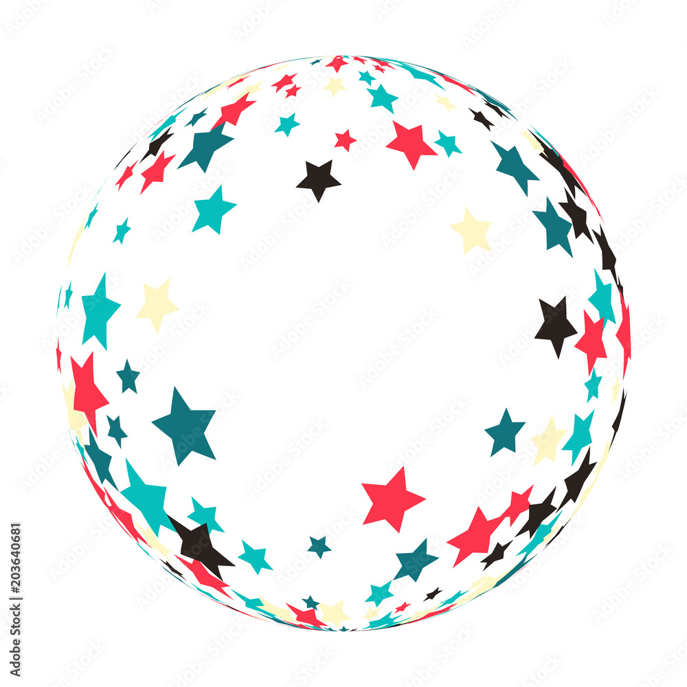 colored stars that makes a sphere colored stars that makes a sphere
