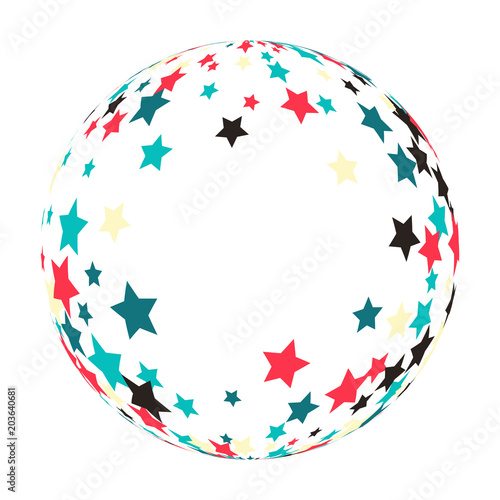 colored stars that makes a sphere