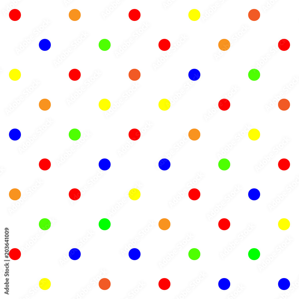 Multi colored dot pattern background seamless tile