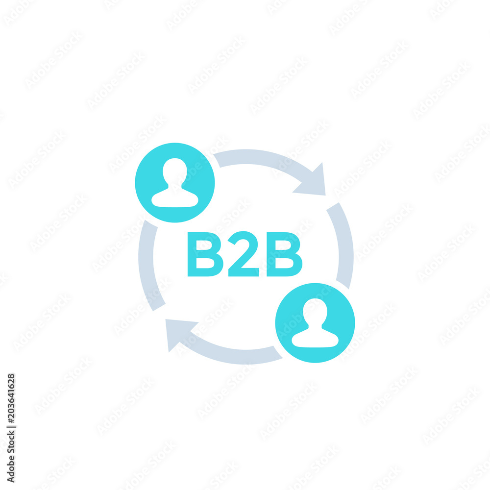 b2b icon, business to business concept b2b icon, business to business concept