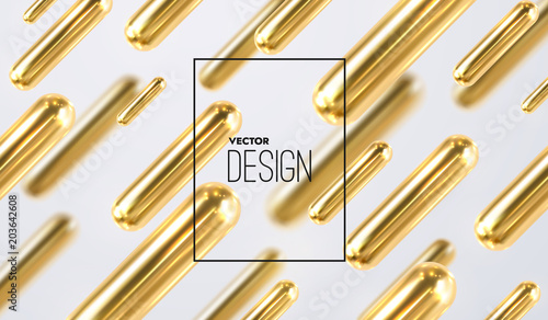 Geometric 3d primitives trendy cover design