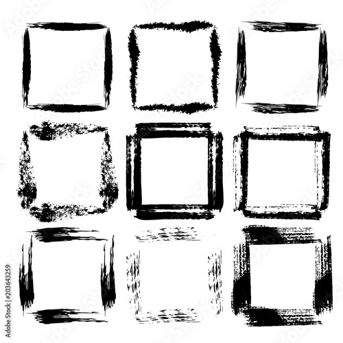 Wallpaper Mural Set of grunge square frames. Torontodigital.ca
