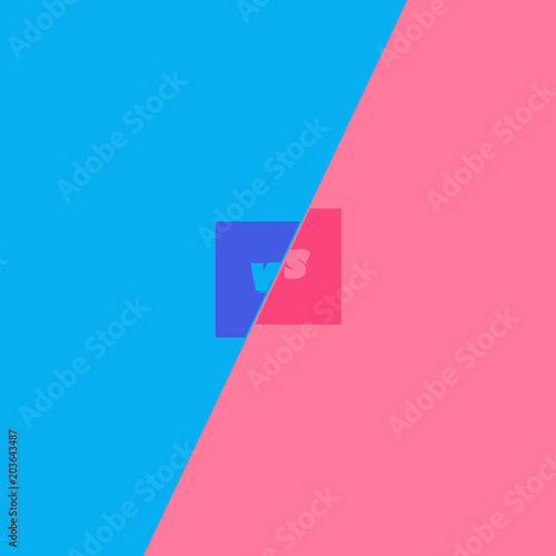 VS. Versus vector banner.