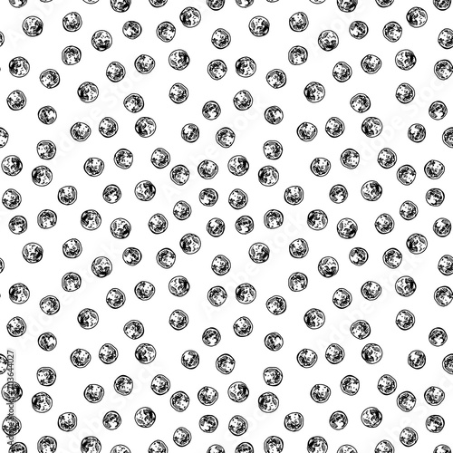 Peppercorn seamless pattern.Vector black papper drawing.