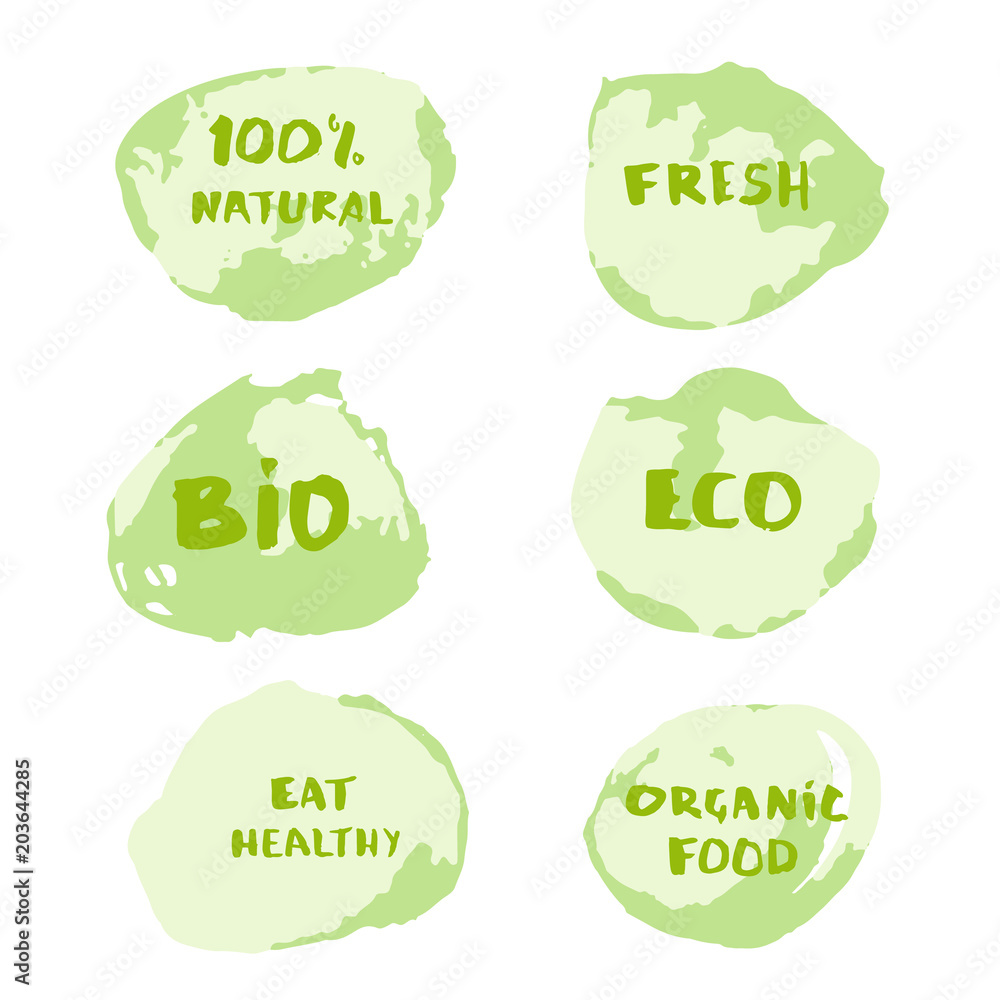 Set of Organic banner. Vector illustration. Set of Organic banner. Vector illustration.