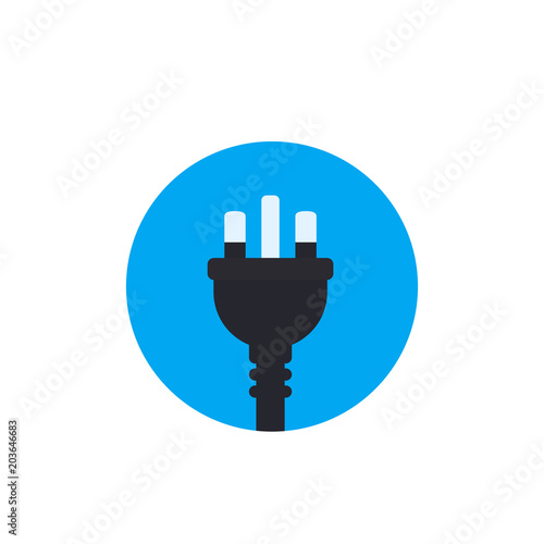uk electric plug, vector icon, flat style