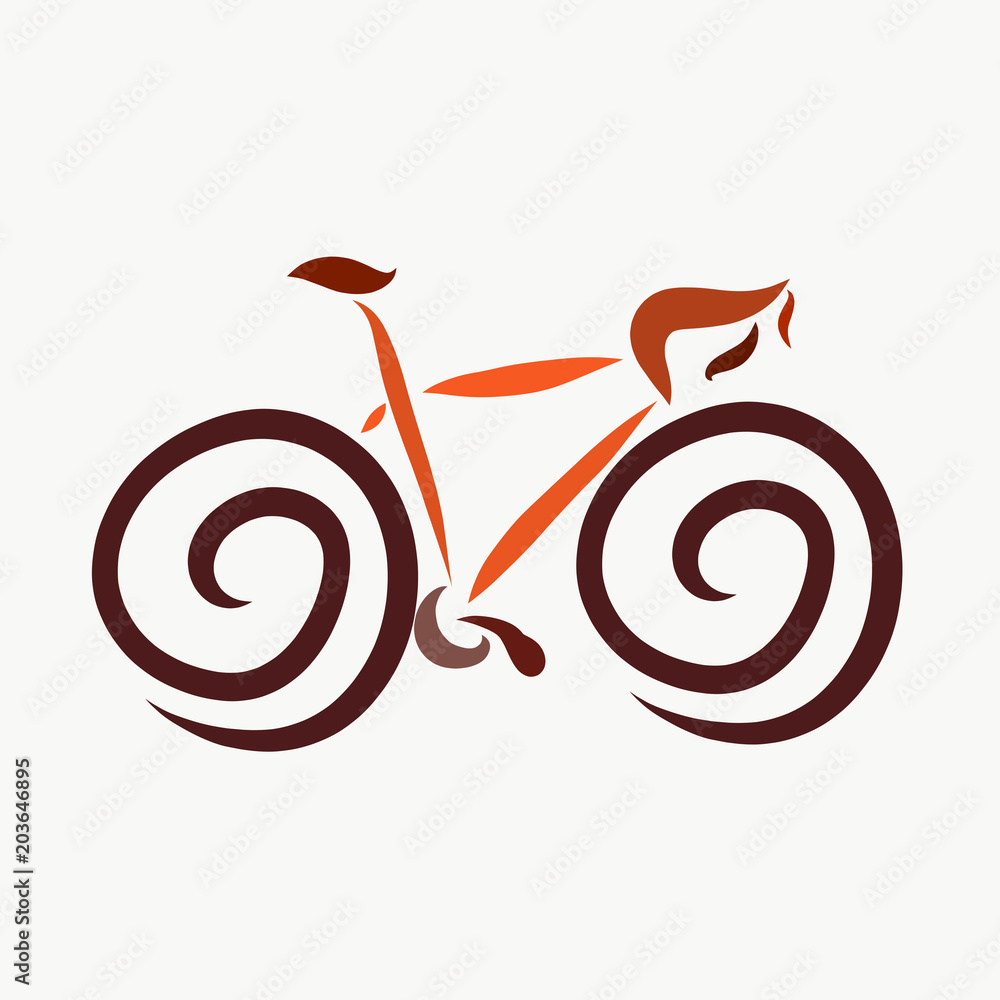 Bicycle, abstract image, transport and sports Bicycle, abstract image, transport and sports