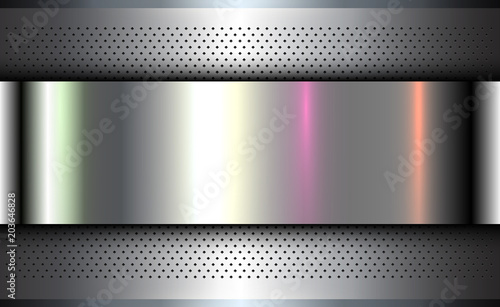 Metallic background silver chrome