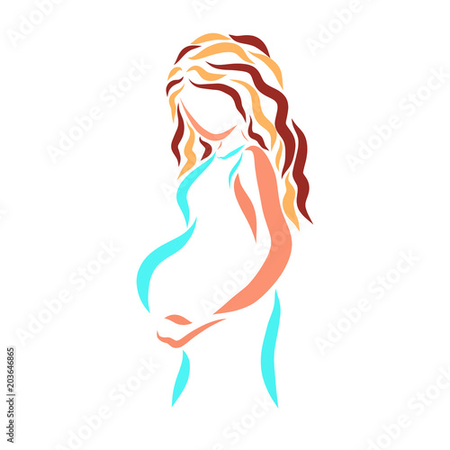 Beautiful pregnant woman in anticipation of a child