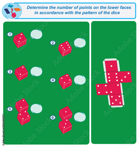 Logical task. Determine the number of points on the lower faces