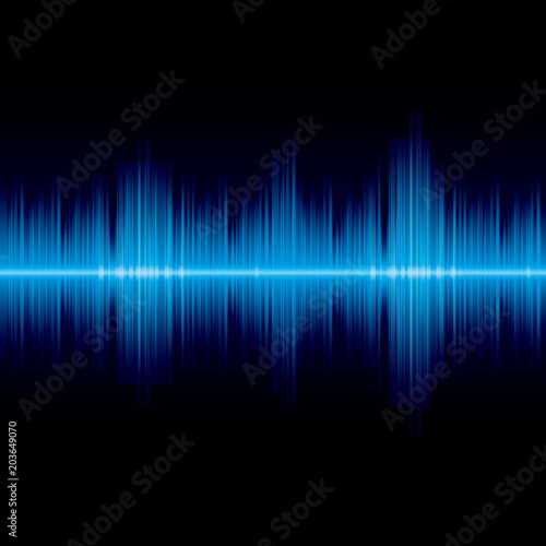 Abstract blue wave equalizer background