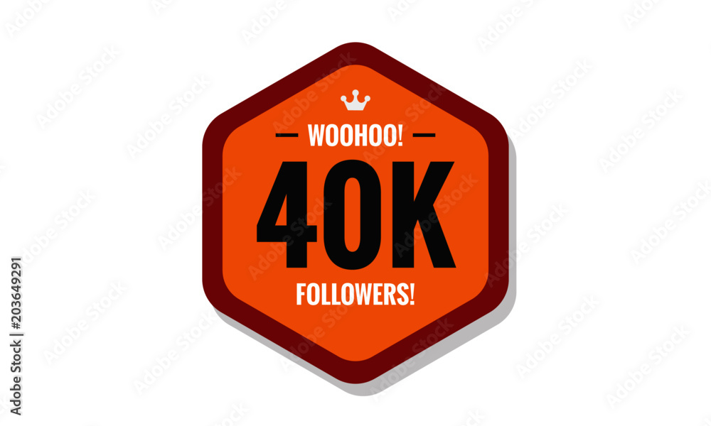 Woohoo 40K Followers Sticker for Social Media Page or Profile Post Woohoo 40K Followers Sticker for Social Media Page or Profile Post