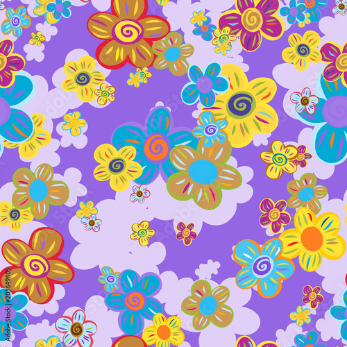 Seamless repeating floral background