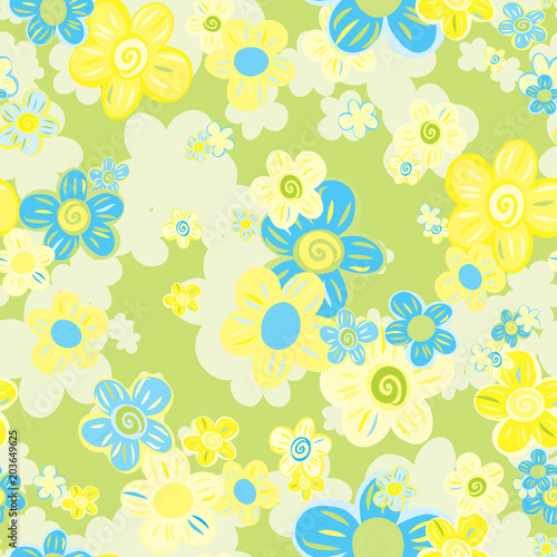 Seamless repeating floral b...