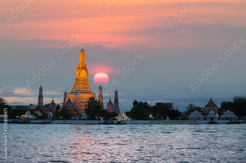 Canvas Print Wat Arun Temple in Bangkok Thailand