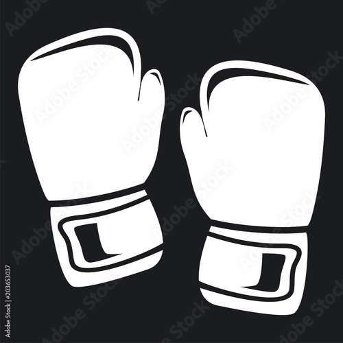 Vector illustration boxing gloves icon