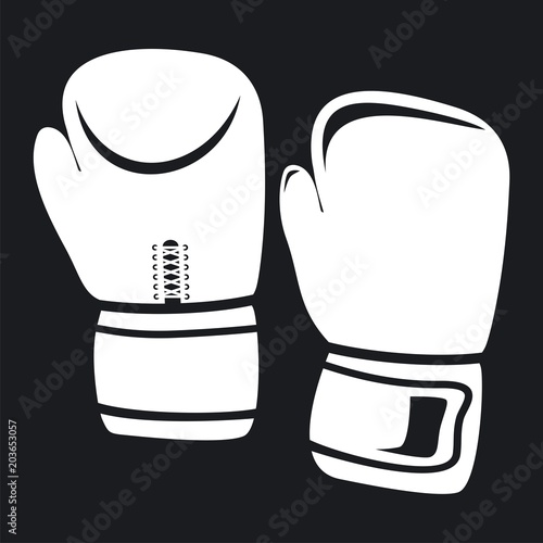 Vector illustration boxing gloves icon