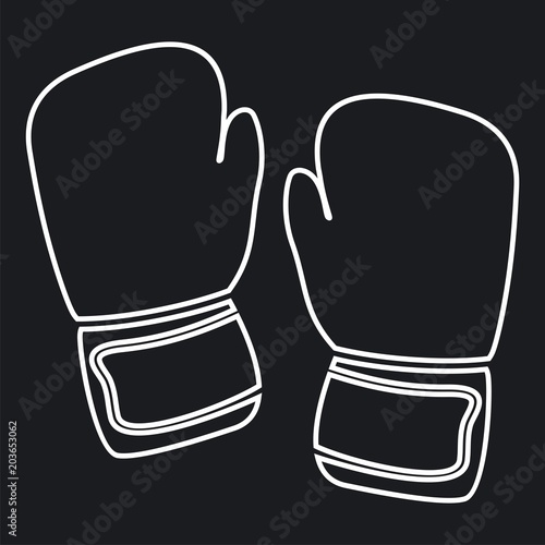 Vector illustration boxing gloves icon