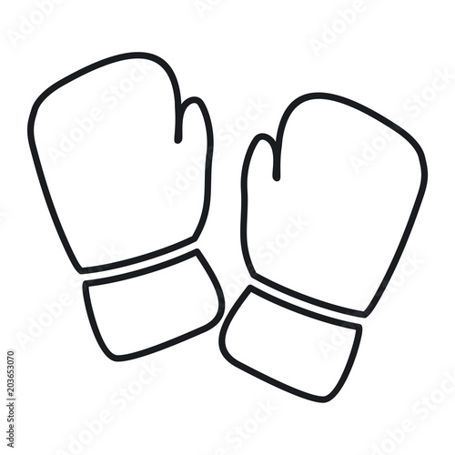 Vector illustration boxing gloves icon