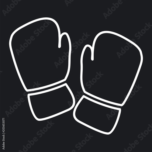 Vector illustration boxing gloves icon