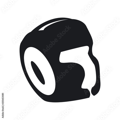 Vector illustration boxing helmet icon