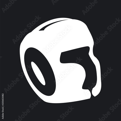 Vector illustration boxing helmet icon