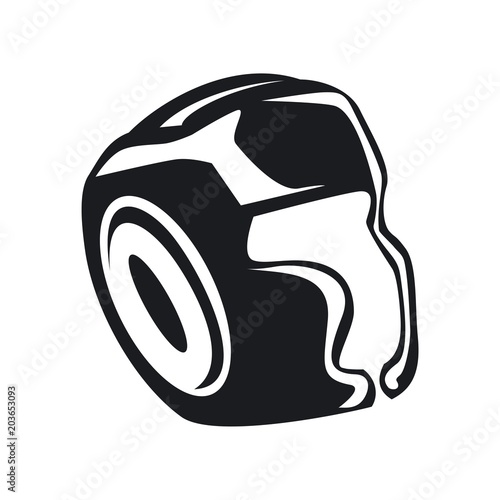 Vector illustration boxing helmet icon