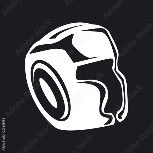 Vector illustration boxing helmet icon