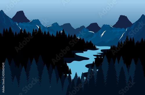 canadian landscape scene icon vector illustration design