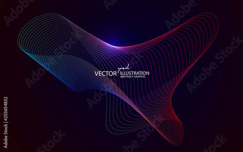 The abstract background of the wavy lines.