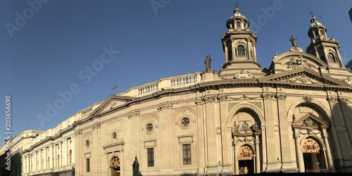 Glass buildings and architecture in Santiago, Chile