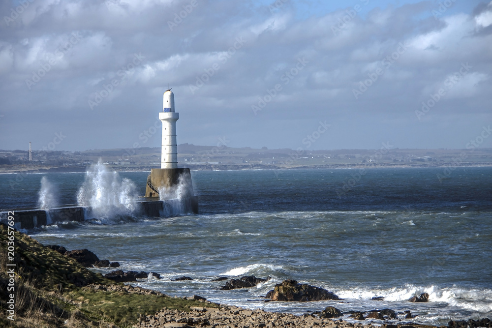 Lighthouse in Aberdeen, Scotland, United Kingdom, Europe.