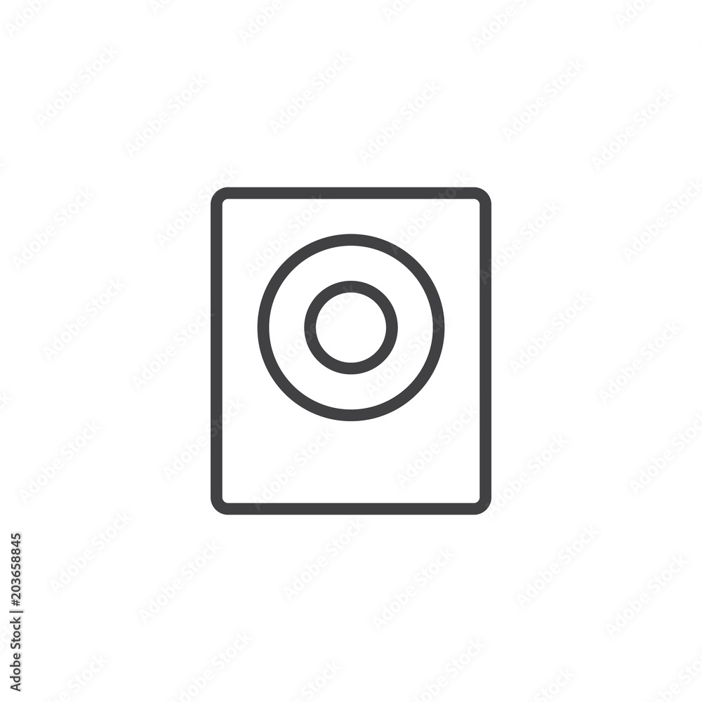 Speaker outline icon. linear style sign for mobile concept and web design. Acoustic music speakers simple line vector icon. Symbol, logo illustration. Pixel perfect vector graphics Speaker outline icon. linear style sign for mobile concept and web design. Acoustic music speakers simple line vector icon. Symbol, logo illustration. Pixel perfect vector graphics