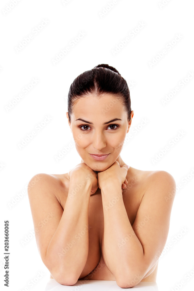 Beauty woman face with perfect fresh clean skin Beauty woman face with perfect fresh clean skin