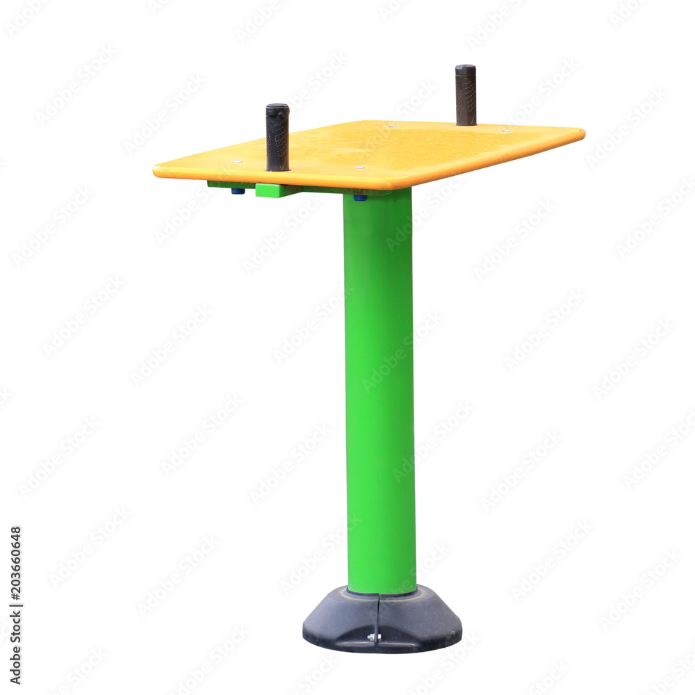 Table for competitions in armwrestling. Isolated on white.