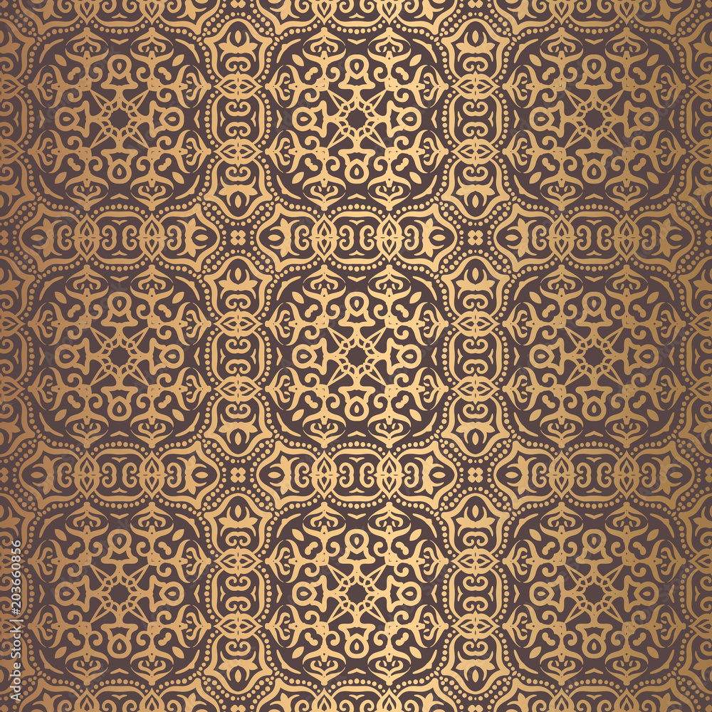 Golden Arabesque Pattern Golden Arabesque Pattern