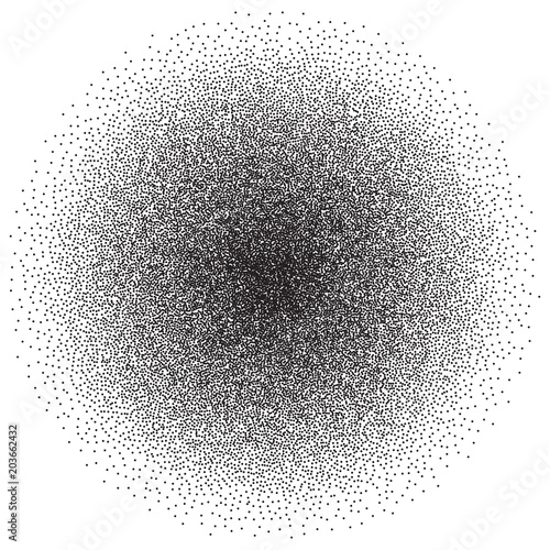 Vector retro style dotwork background. Abstract dotted stippling engraving texture