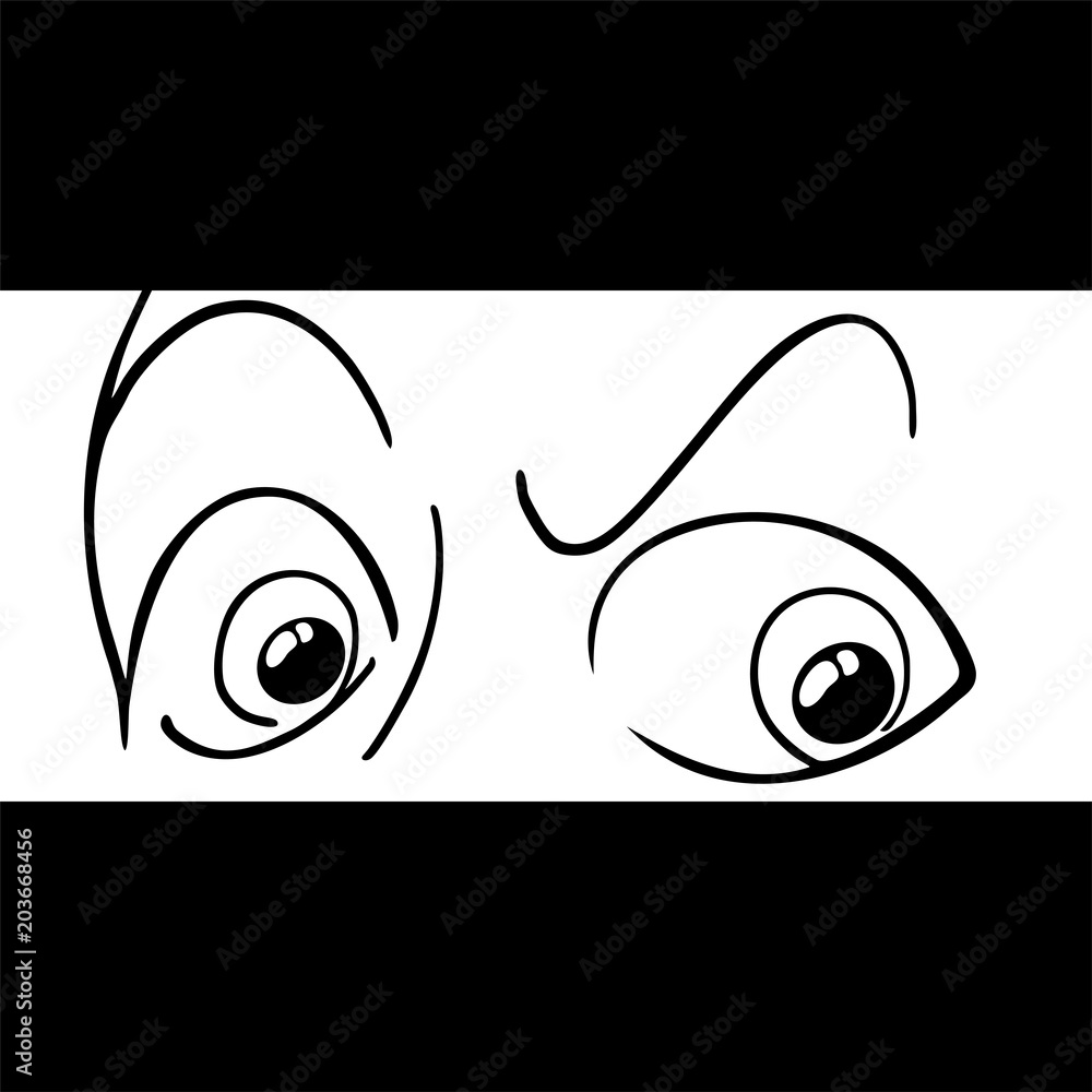 Obraz premium face looking illustration