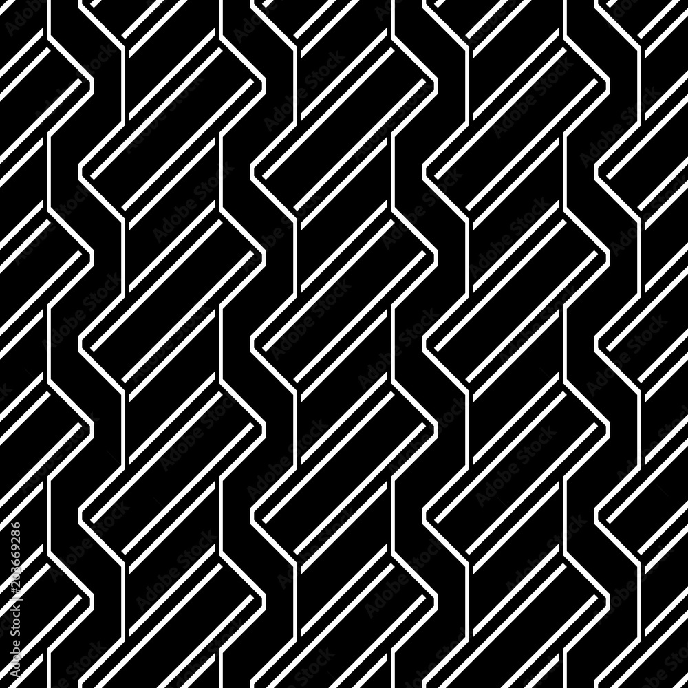 Design seamless monochrome zigzag pattern Design seamless monochrome zigzag pattern