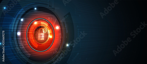 Cyber security and information or network protection. Future technology web services for business and internet project