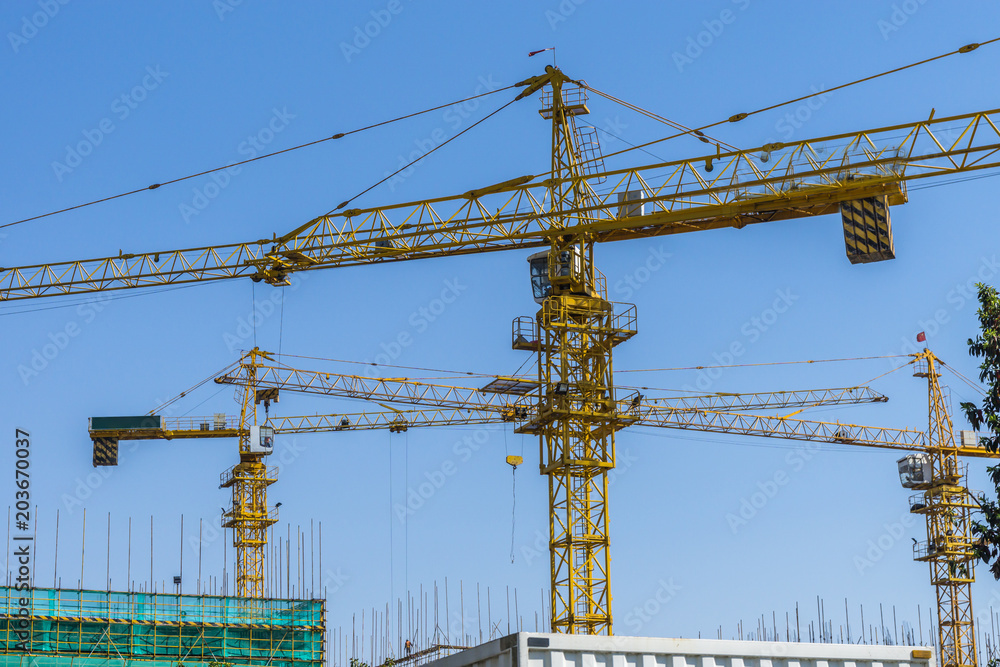 crane in construction site