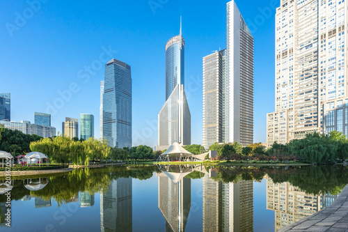 Canvas Print modern office building in shanghai