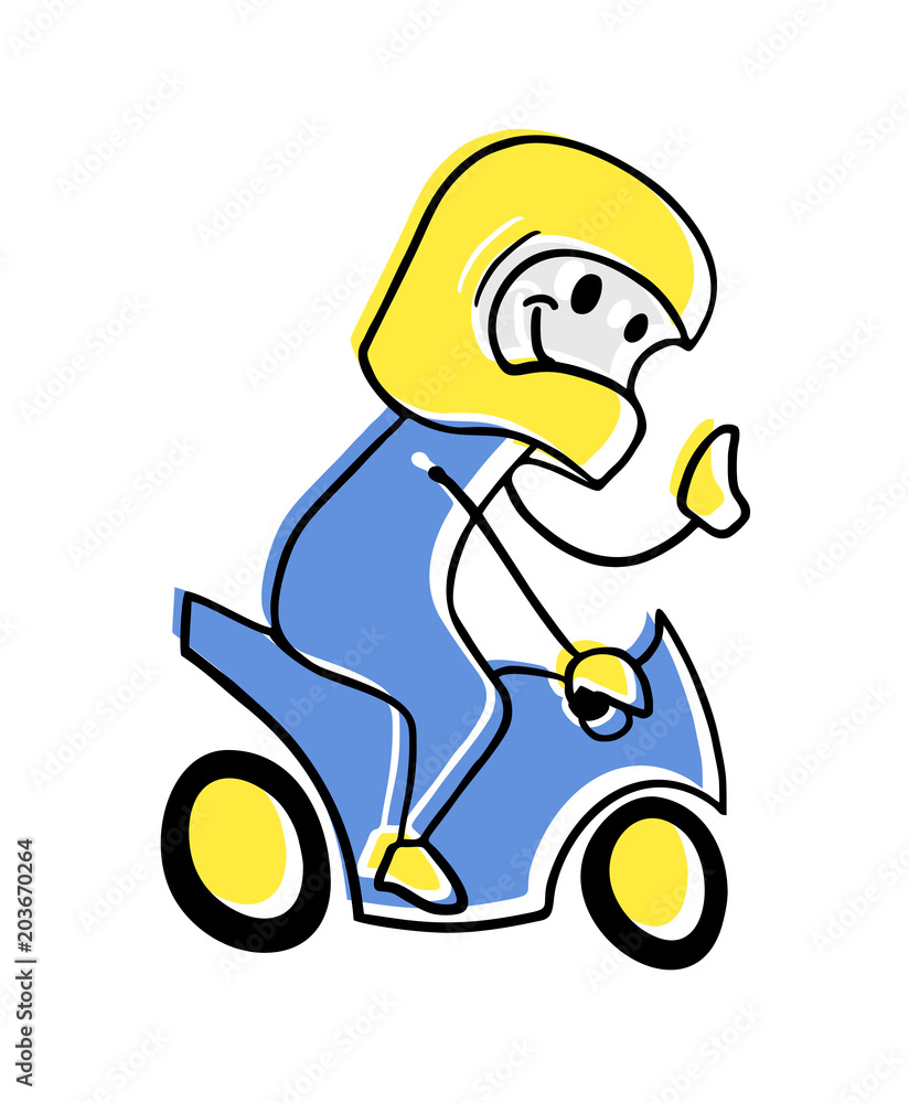 Motorbike rider illustration Motorbike rider illustration