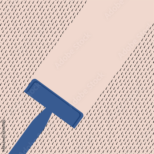 shaving skin illustration