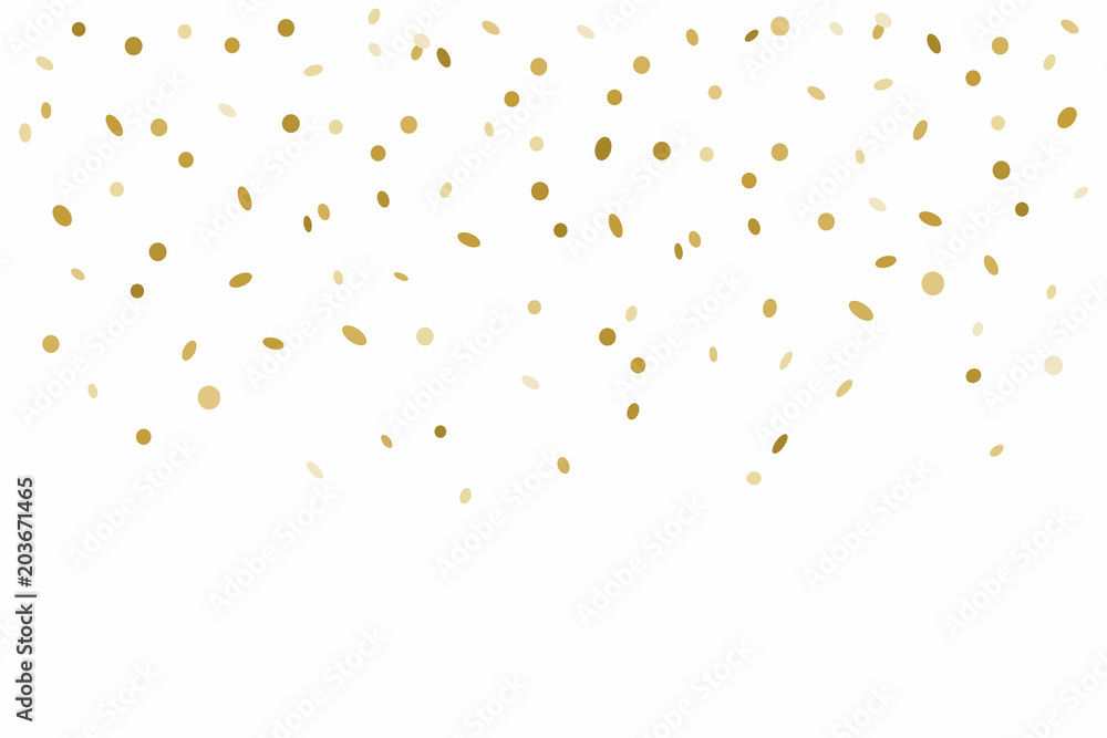 Golden confetti isolated on white background Golden confetti isolated on white background