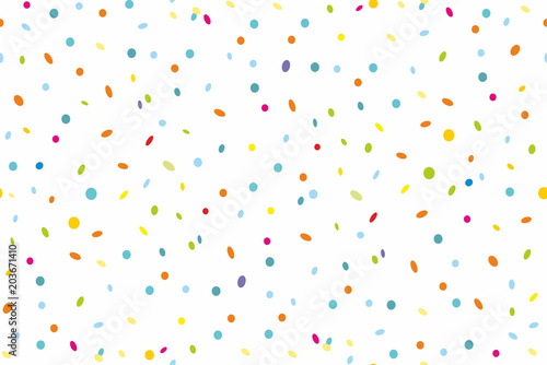 Seamless pattern of Colorful confetti isolated on white background