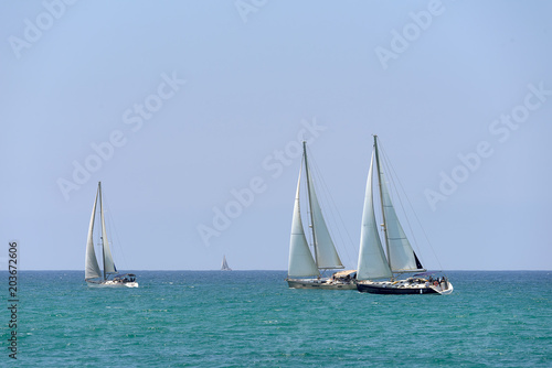 Sailing in the Mediterranean sea