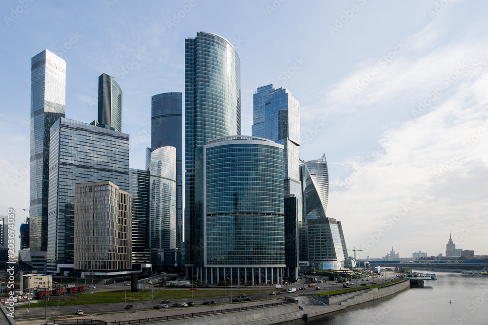 Moscow city , Russia. Skyscrapers.